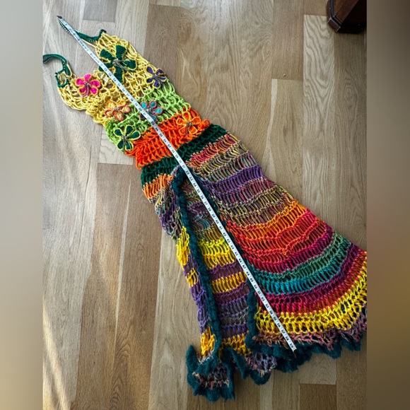 Multicolor handmade Crochet Maxi Dress - Picture 4 of 14